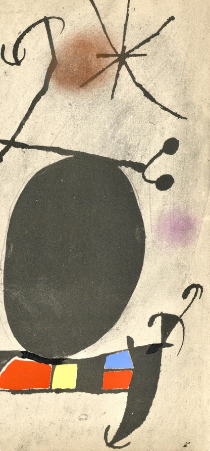 Joan Mir, L'Oiseau Solaire, L'Oiseau Lunaire, Tincelles (Cramer 117; Dupin 447-48), Lithograph