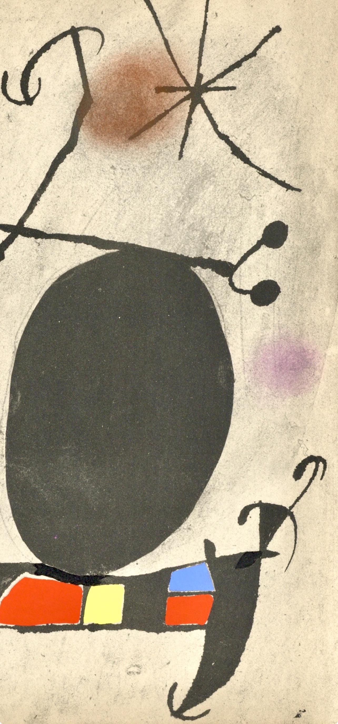 Joan Mir, L'Oiseau Solaire, L'Oiseau Lunaire, Tincelles (Cramer 117; Dupin 447-48), Lithograph