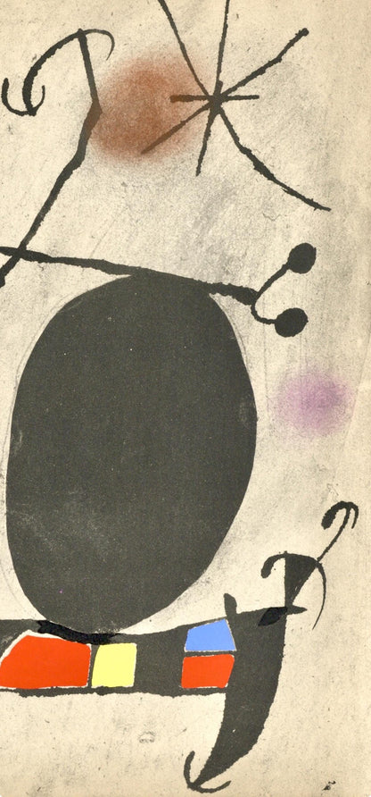 Joan Mir, L'Oiseau Solaire, L'Oiseau Lunaire, Tincelles (Cramer 117; Dupin 447-48), Lithograph