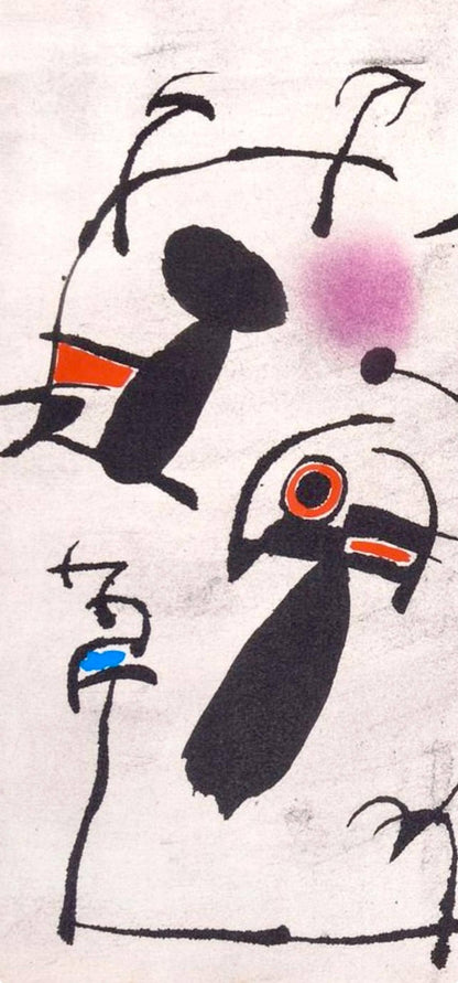 Joan Mir, L'Oiseau Solaire, L'Oiseau Lunaire, Tincelles (Cramer 117; Dupin 447-48), Lithograph