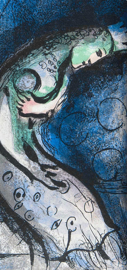 Marc Chagall, Assurus Chasse Vasthi (Mourlot 117-46; Cramer 25), Dessins Pour La Bible, Verve,