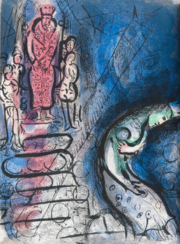 Marc Chagall, Assurus Chasse Vasthi (Mourlot 117-46; Cramer 25), Dessins Pour La Bible, Verve,