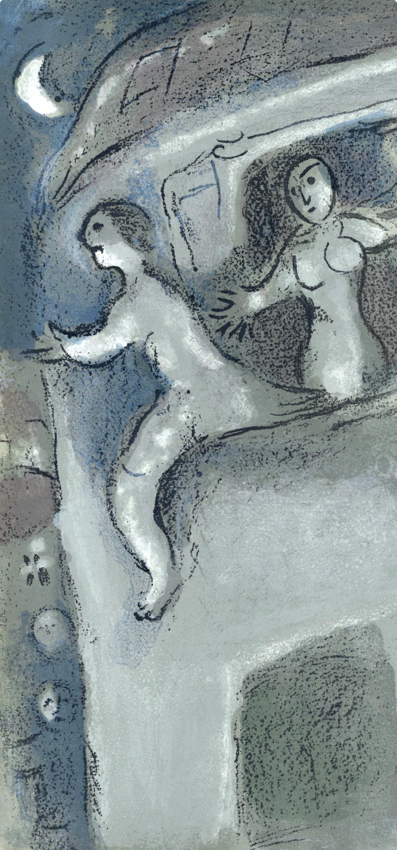 Marc Chagall, David Sauv Par Michal (Mourlot 117-46; Cramer 25), Dessins Pour La Bible, Verve,