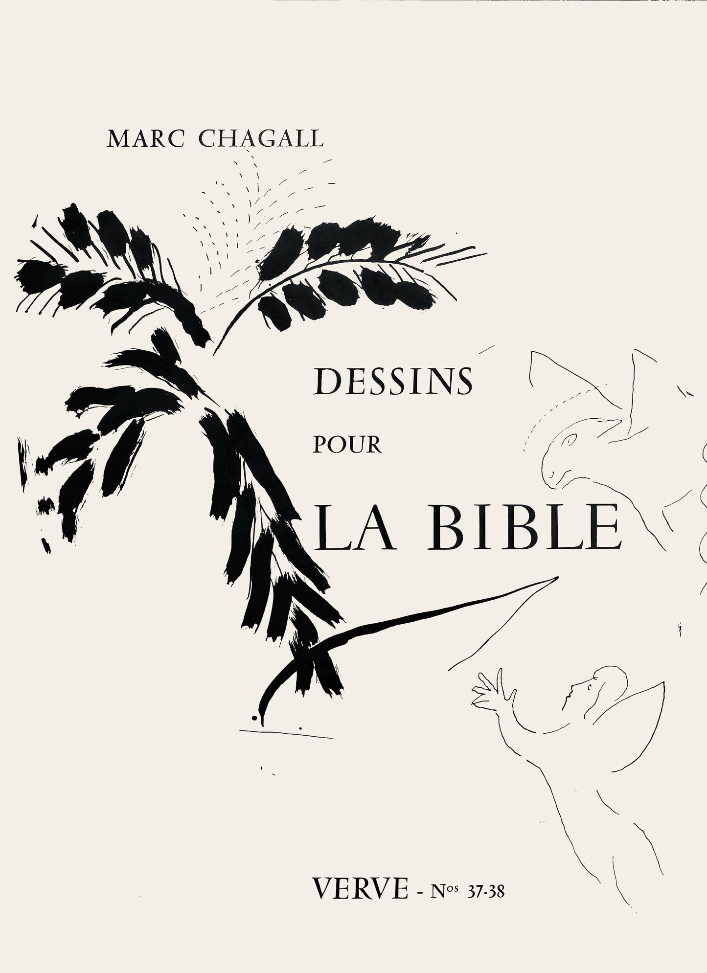 Marc Chagall, Rencontre De Ruth Et De Booz (Mourlot 117-46; Cramer 25), Dessins Pour La Bible,