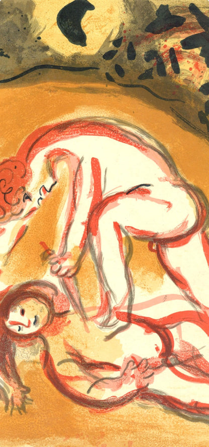 Marc Chagall, Can Et Abel (Mourlot 117-46; Cramer 25), Dessins Pour La Bible, Verve, Revue,