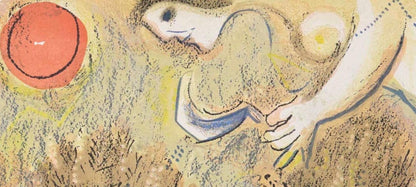 Marc Chagall, Booz Se Rveille Et Voit Ruth Ses Pieds (M. 117-46; C. 25), Dessins Pour La Bible,