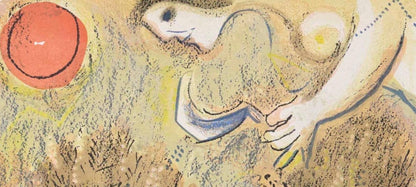 Marc Chagall, Booz Se Rveille Et Voit Ruth Ses Pieds (M. 117-46; C. 25), Dessins Pour La Bible,