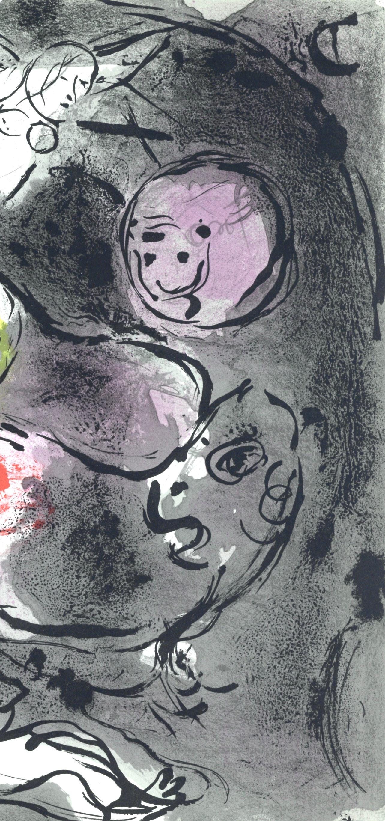 Marc Chagall, Le Prophte Daniel Avec Les Lions (Mourlot 117-46; Cramer 25), Dessins Pour La Bible,