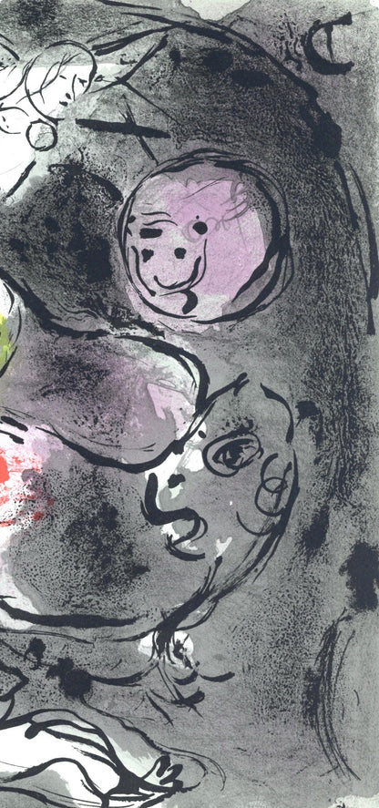 Marc Chagall, Le Prophte Daniel Avec Les Lions (Mourlot 117-46; Cramer 25), Dessins Pour La Bible,