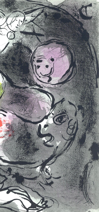 Marc Chagall, Le Prophte Daniel Avec Les Lions (Mourlot 117-46; Cramer 25), Dessins Pour La Bible,