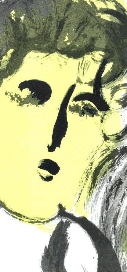 Marc Chagall, L'Ange (Mourlot 117-46; Cramer 25), Dessins Pour La Bible, Verve, Revue, Lithograph