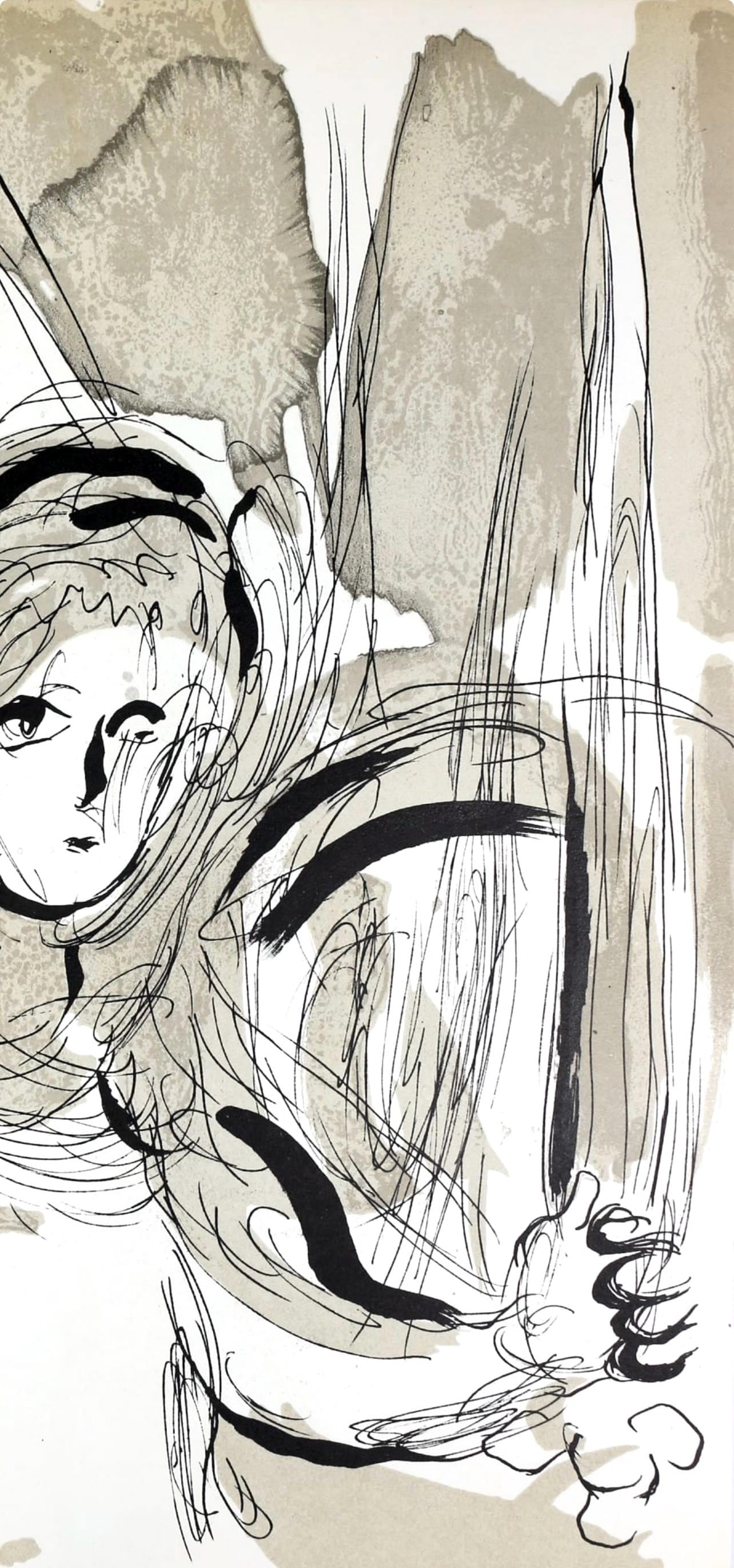 Marc Chagall, L'Ange L'Pe (Mourlot 117-46; Cramer 25), Dessins Pour La Bible, Verve, Revue,