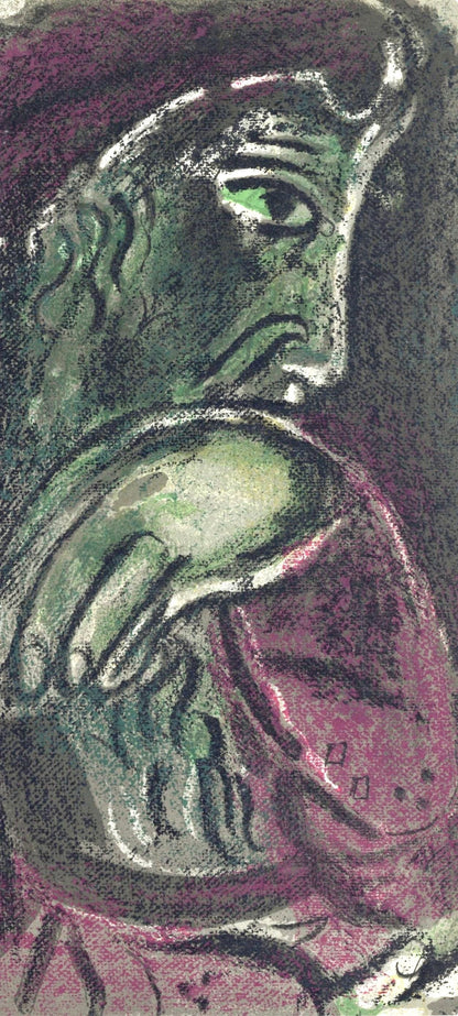 Marc Chagall, Job Dsespr (Mourlot 117-46; Cramer 25), Dessins Pour La Bible, Verve, Revue,