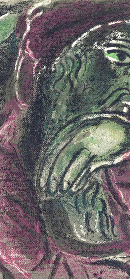Marc Chagall, Job Dsespr (Mourlot 117-46; Cramer 25), Dessins Pour La Bible, Verve, Revue,