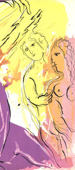 Marc Chagall, Ange Du Paradis (Mourlot 117-46; Cramer 25), Dessins Pour La Bible, Verve, Revue,