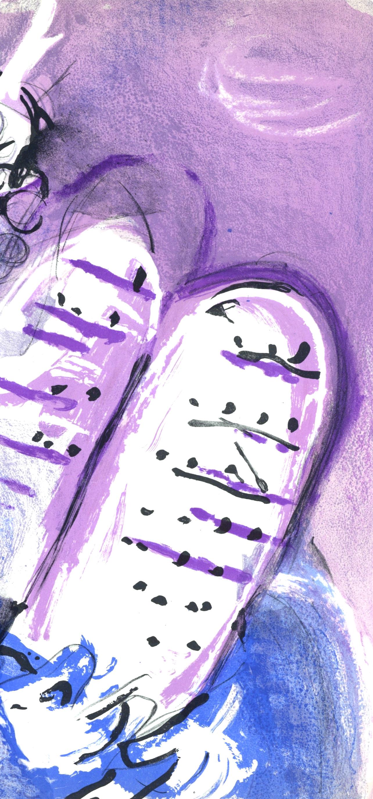 Marc Chagall, Mose Ii (Mourlot 117-46; Cramer 25), Dessins Pour La Bible, Verve, Revue, Lithograph