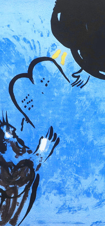 Marc Chagall, Mose Reoit Les Tables De La Loi (Mourlot 117-46; Cramer 25), Dessins Pour La Bible,