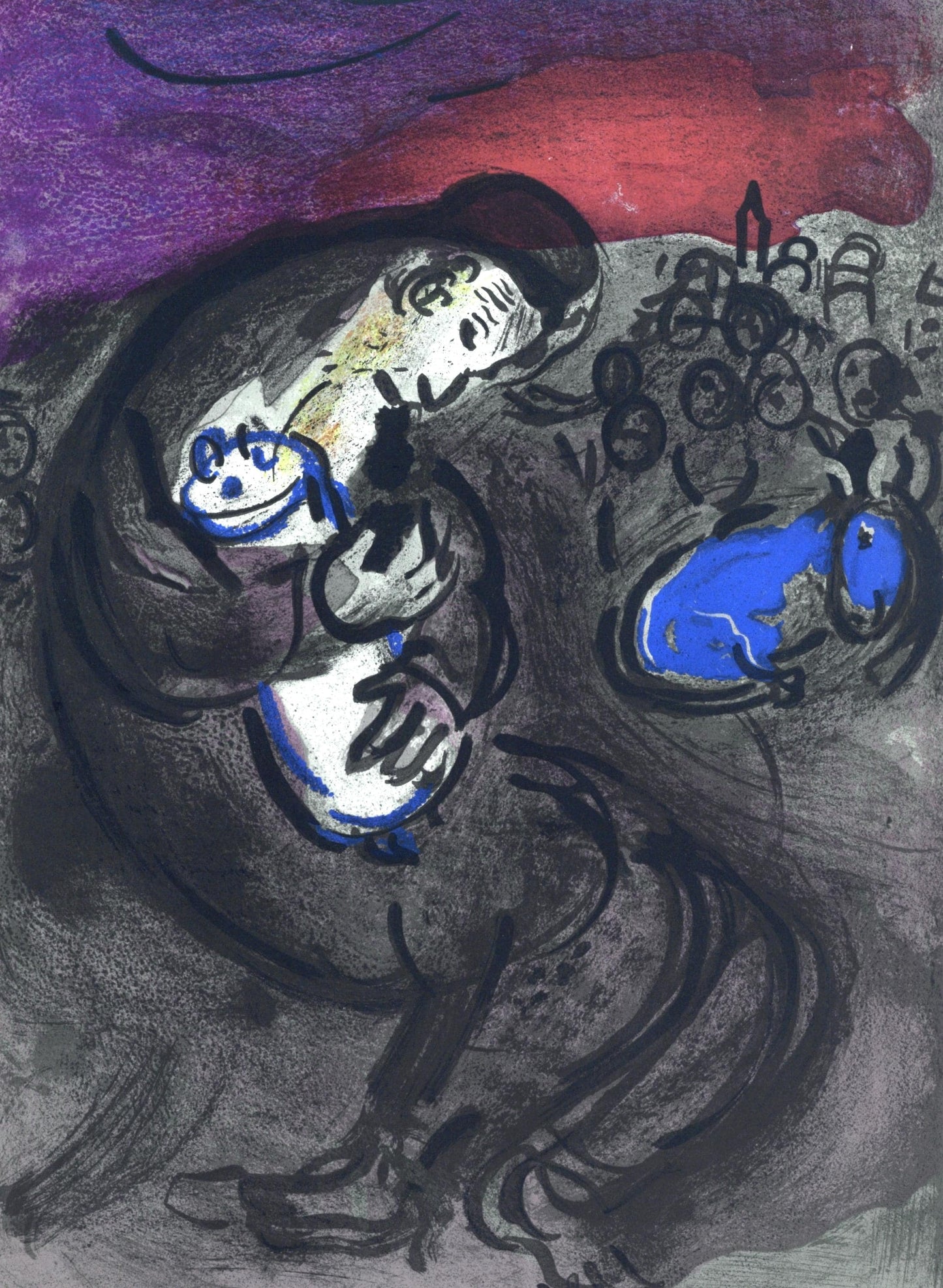 Marc Chagall, Pleurs De Jrmie (Mourlot 117-46; Cramer 25), Dessins Pour La Bible, Verve, Revue,