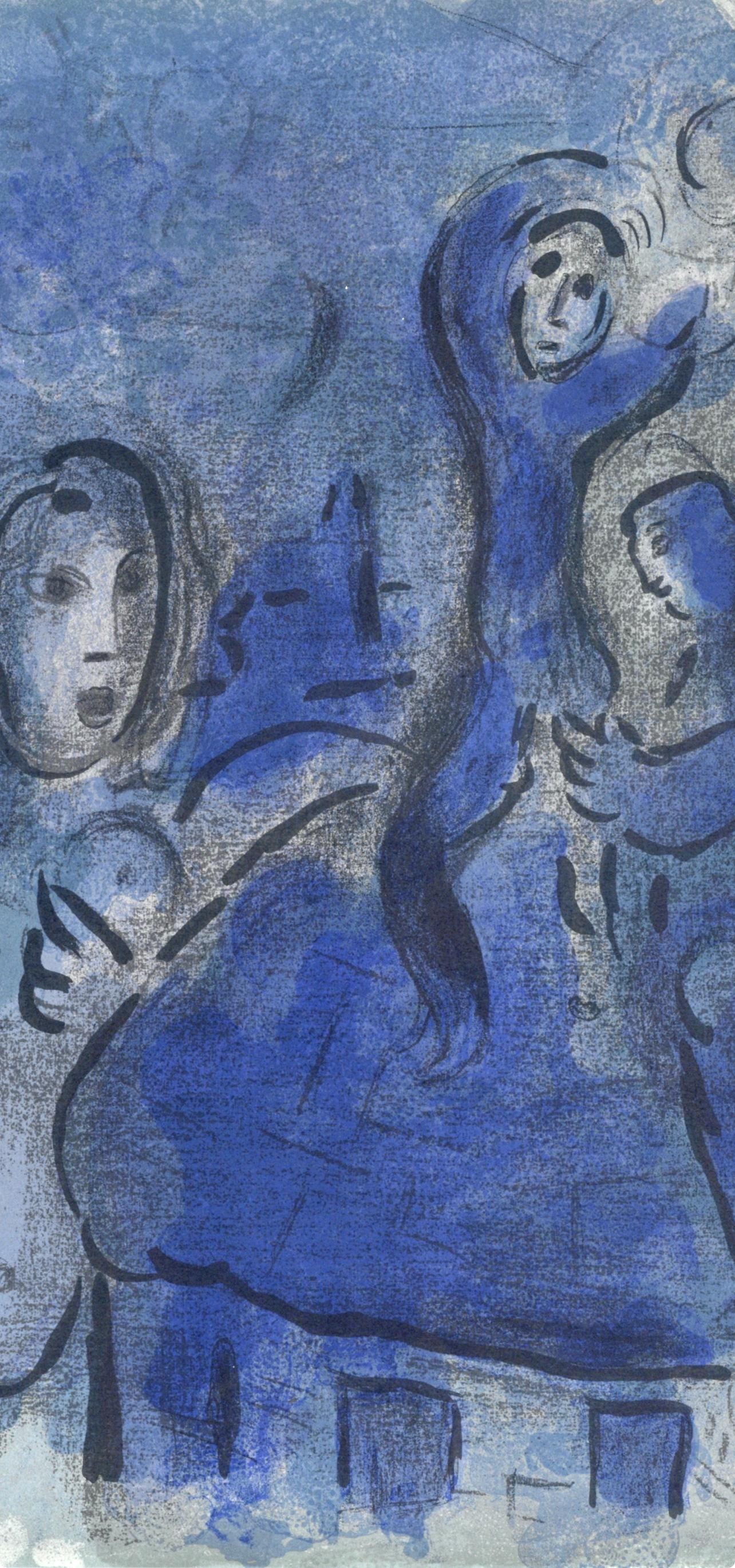 Marc Chagall, Rahab Et Les Espions De Jricho (Mourlot 117-46; Cramer 25), Dessins Pour La Bible,