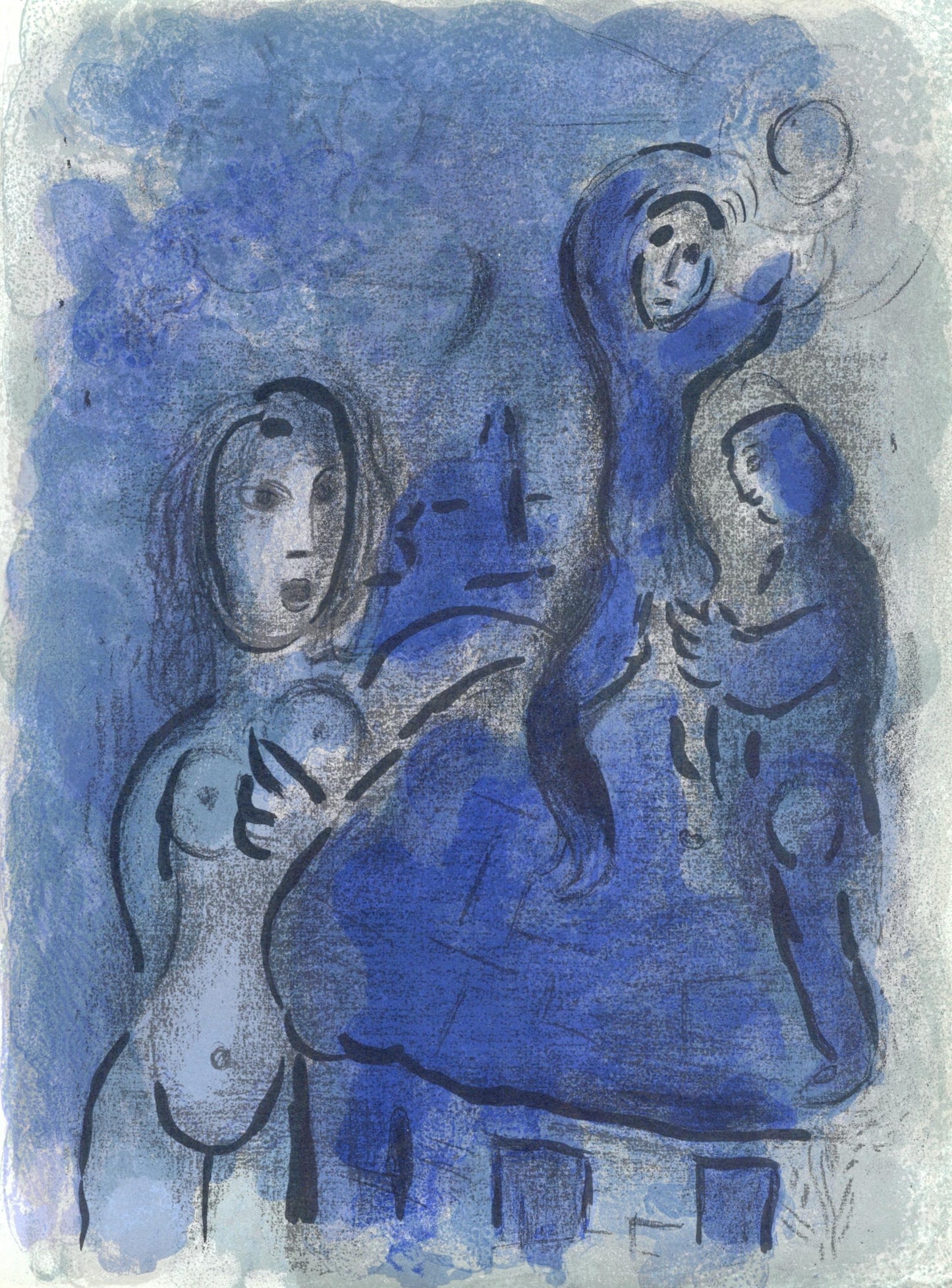 Marc Chagall, Rahab Et Les Espions De Jricho (Mourlot 117-46; Cramer 25), Dessins Pour La Bible,