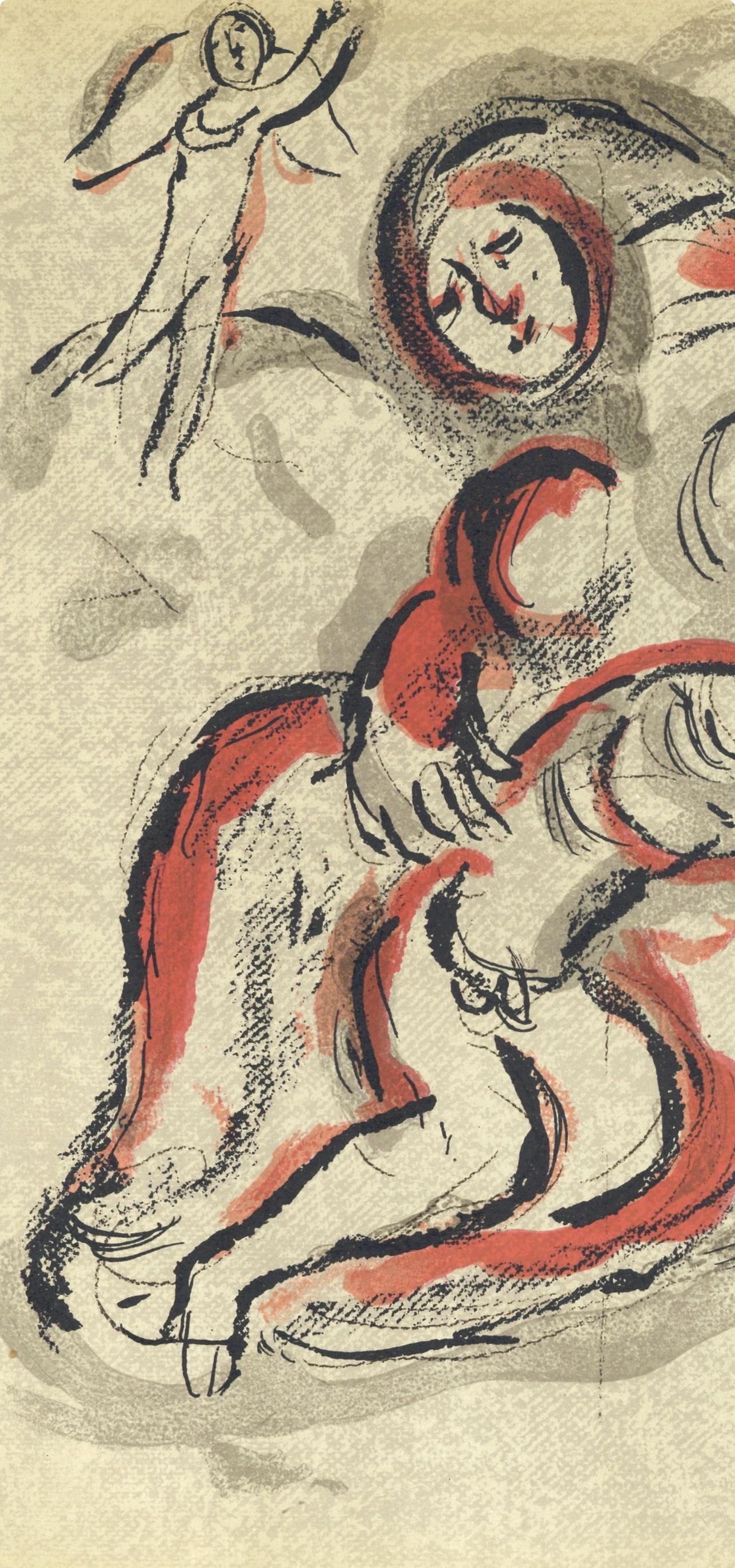 Marc Chagall, Agar Dans Le Dsert (Mourlot 117-46; Cramer 25), Dessins Pour La Bible, Verve, Revue,