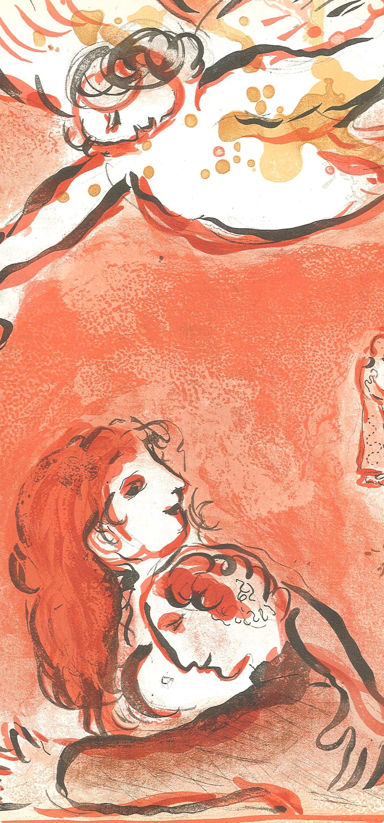 Marc Chagall, Le Visage D'Isral (Mourlot 117-46; Cramer 25), Dessins Pour La Bible, Verve, Revue,