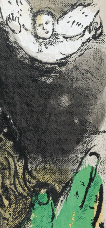 Marc Chagall, Job En Prire (Mourlot 117-46; Cramer 25), Dessins Pour La Bible, Verve, Revue,