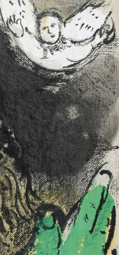 Marc Chagall, Job En Prire (Mourlot 117-46; Cramer 25), Dessins Pour La Bible, Verve, Revue,