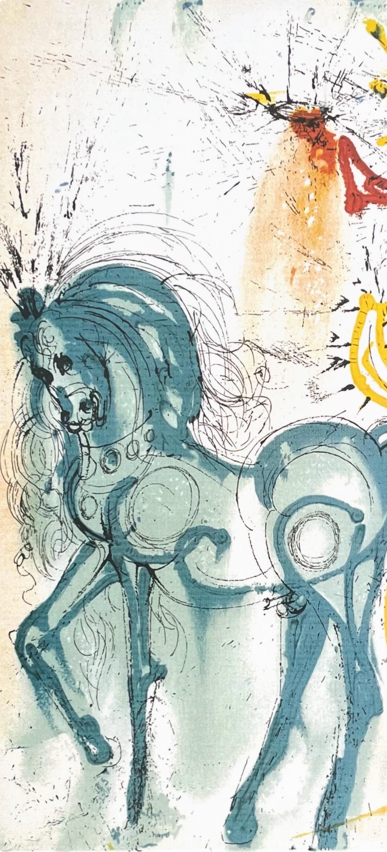 Salvador Dali, Le Cheval De Triomphe, Signed, Offset Lithograph