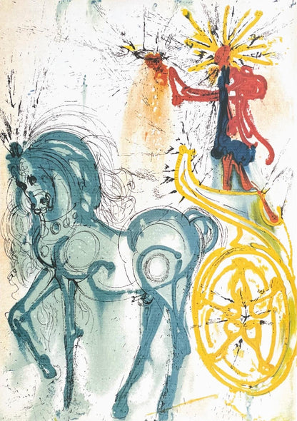 Salvador Dali, Le Cheval De Triomphe, Signed, Offset Lithograph