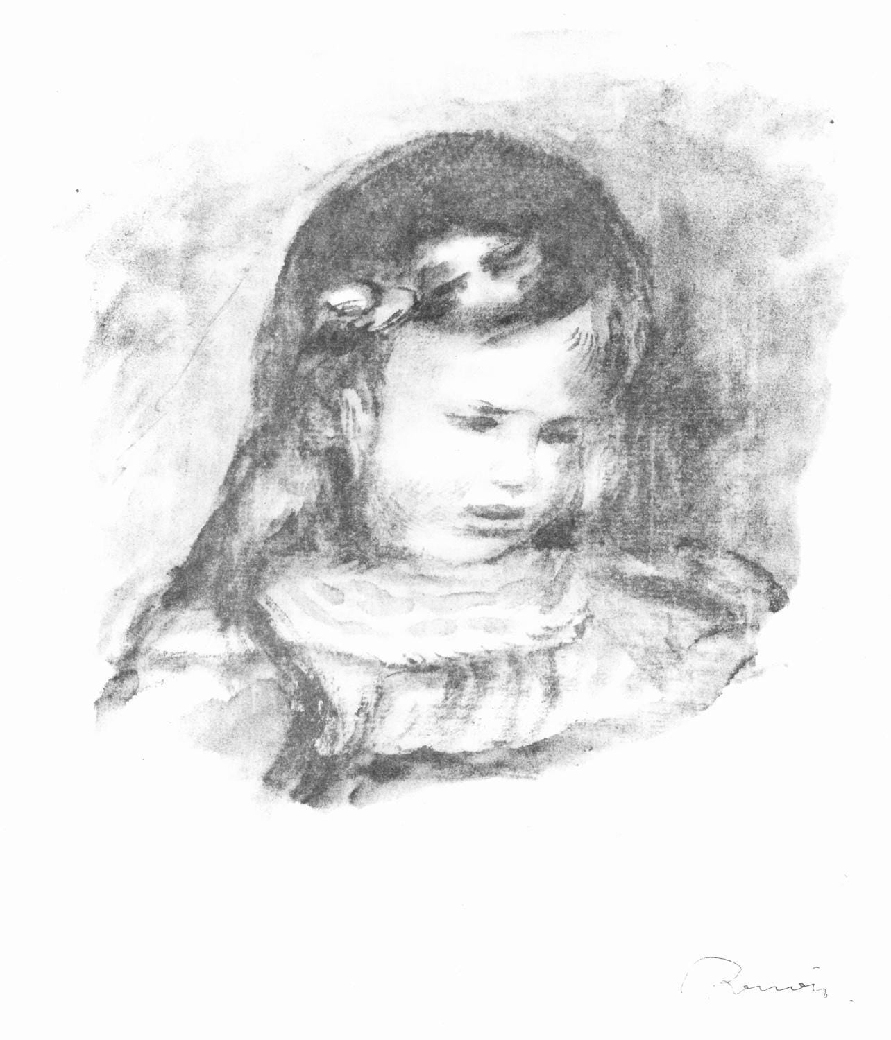 Pierre-Auguste Renoir, Claude Renoir La Tte Baisse, Les Lithographies De Renoir, Lithograph