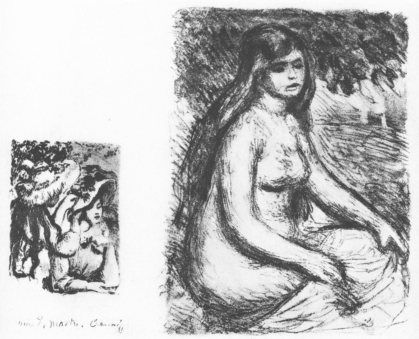 Pierre-Auguste Renoir, Le Chapeau Pingl Et La Baigneuse, Les Lithographies De Renoir, Lithograph