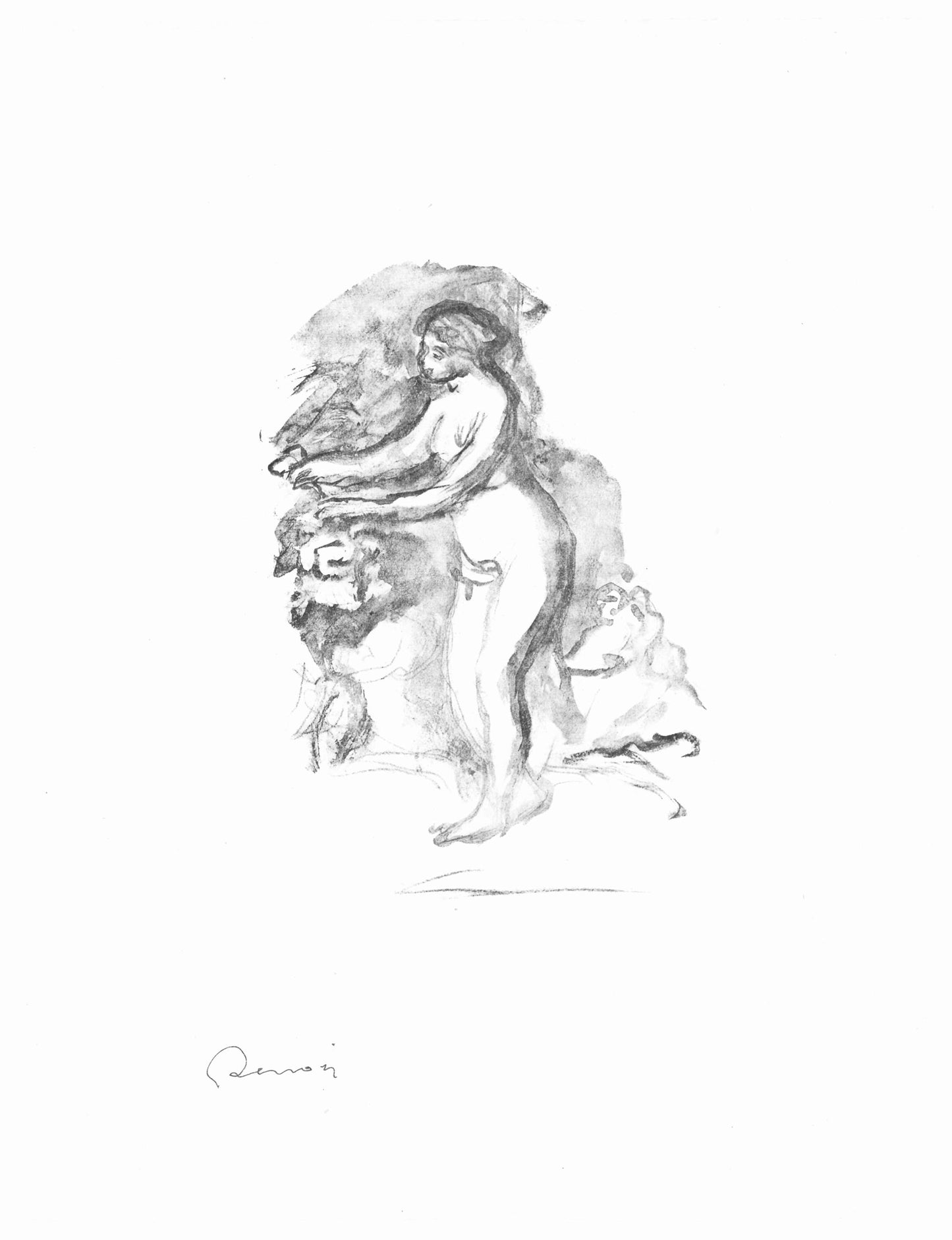 Pierre-Auguste Renoir, Femme Au Cep De Vigne, Les Lithographies De Renoir, Lithograph