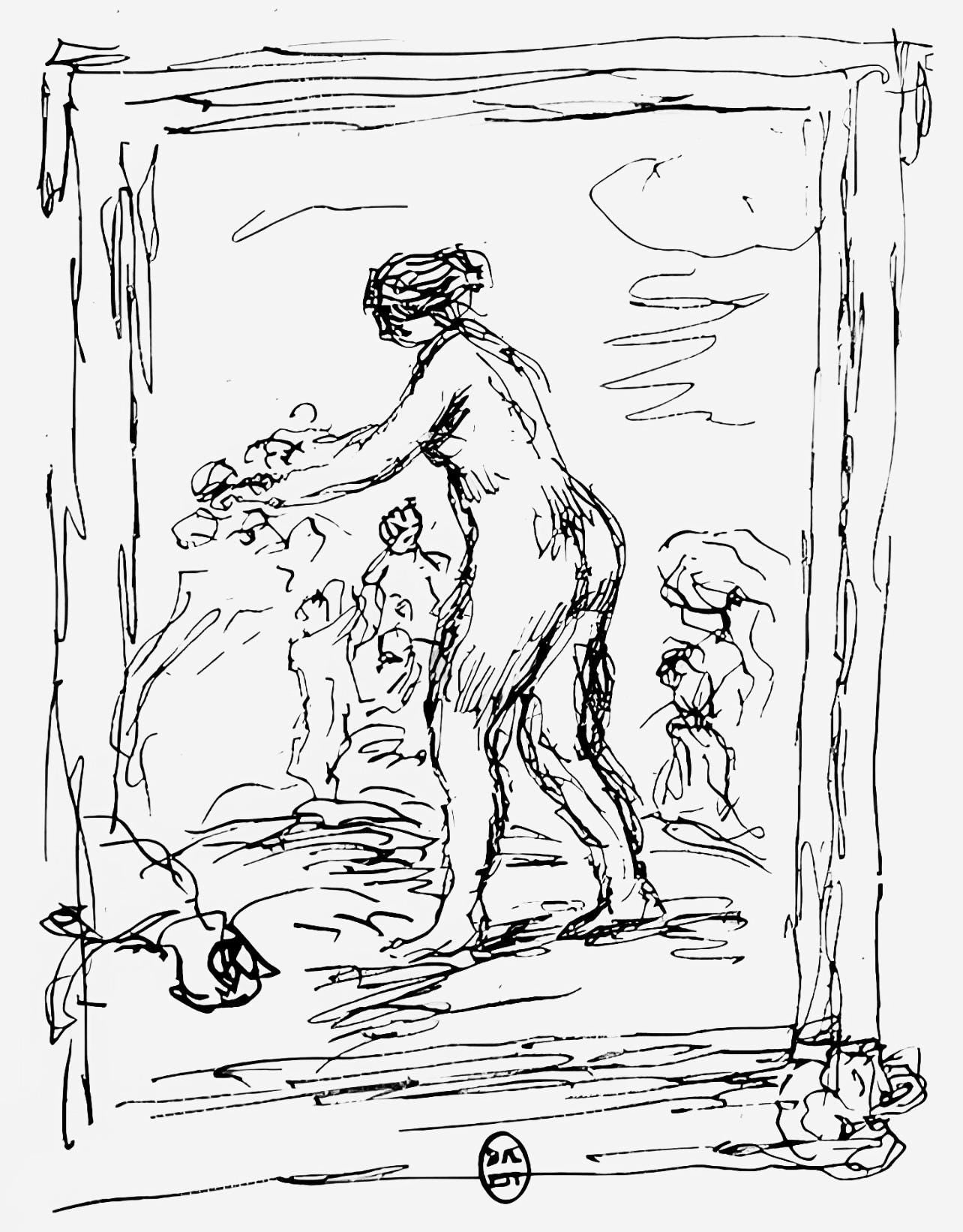 Pierre-Auguste Renoir, Femme Au Cep De Vigne, Les Lithographies De Renoir, Lithograph