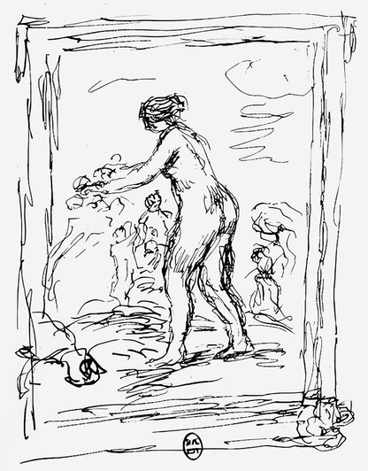 Pierre-Auguste Renoir, Femme Au Cep De Vigne, Les Lithographies De Renoir, Lithograph