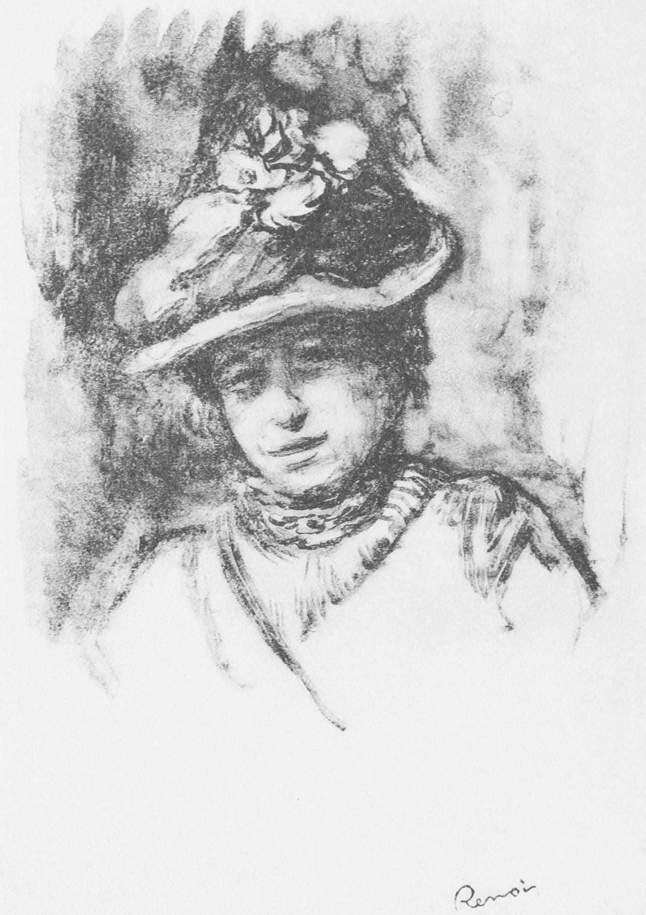 Pierre-Auguste Renoir, Portrait De Jeanne Baudot, Les Lithographies De Renoir, Lithograph