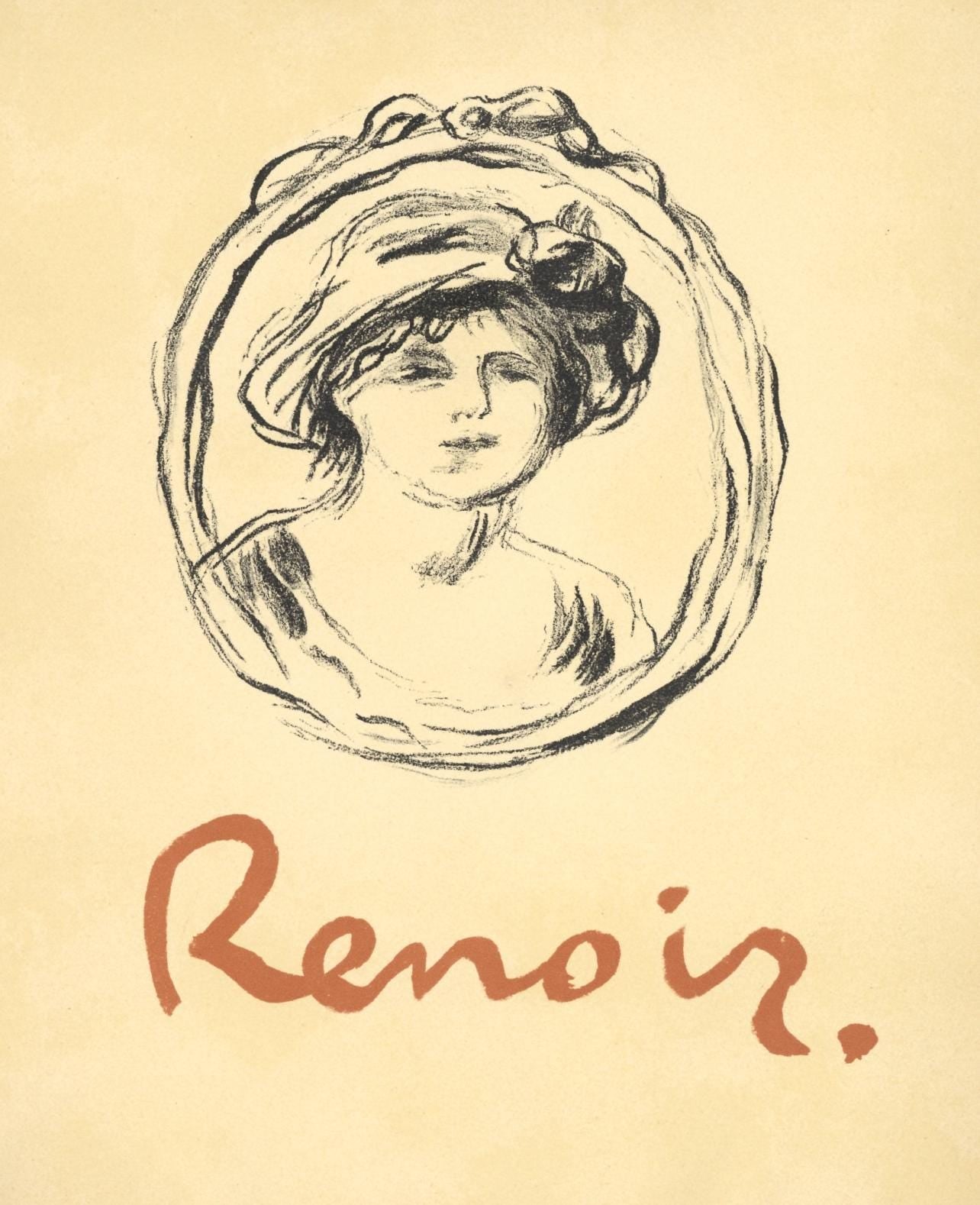 Pierre-Auguste Renoir, Portrait De Femme, Les Lithographies De Renoir, Lithograph