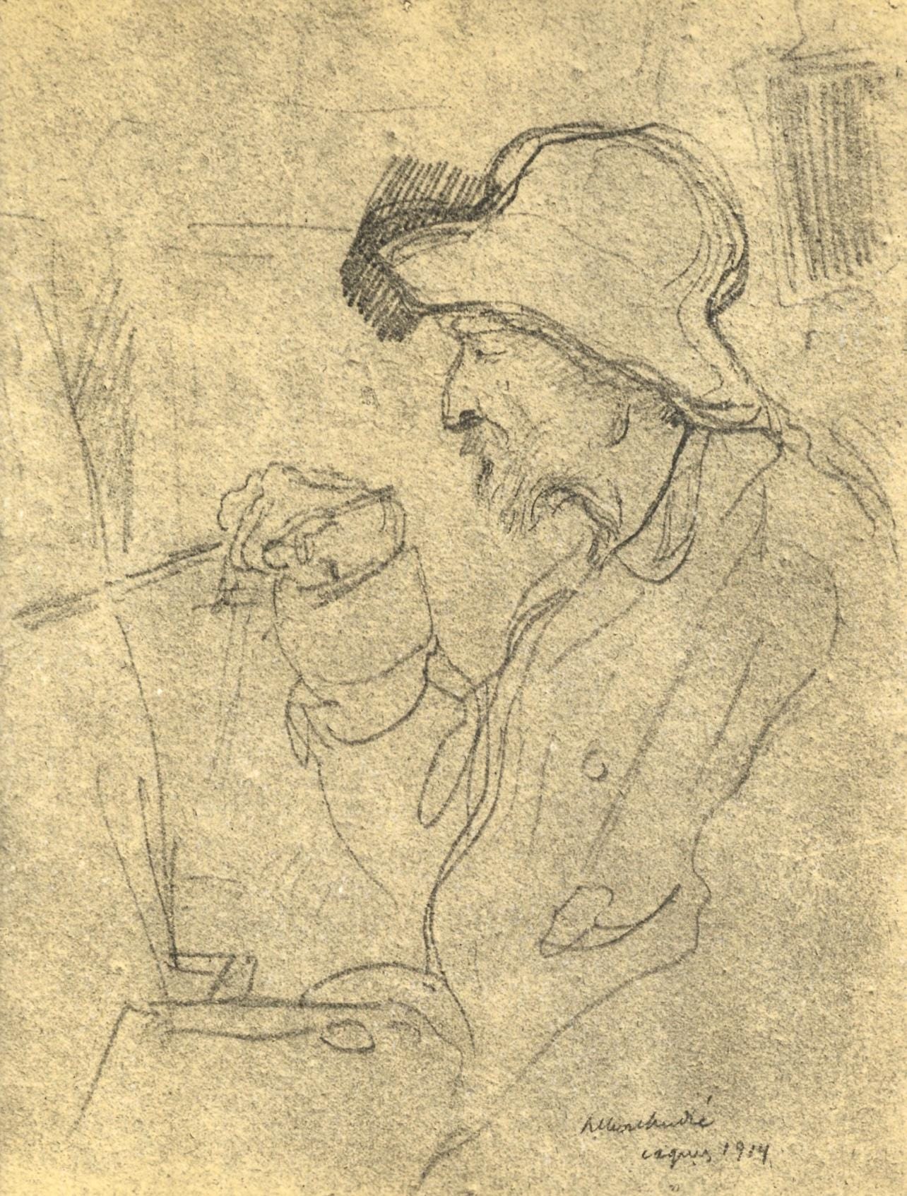 Albert Andr, Portrait De Auguste Renoir, Les Lithographies De Renoir, Lithograph