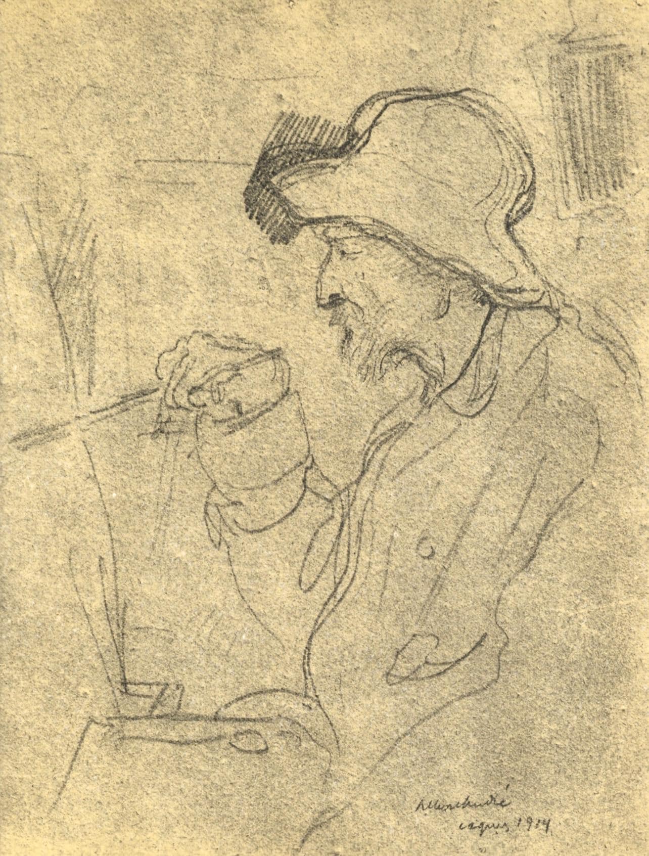 Albert Andr, Portrait De Auguste Renoir, Les Lithographies De Renoir, Lithograph