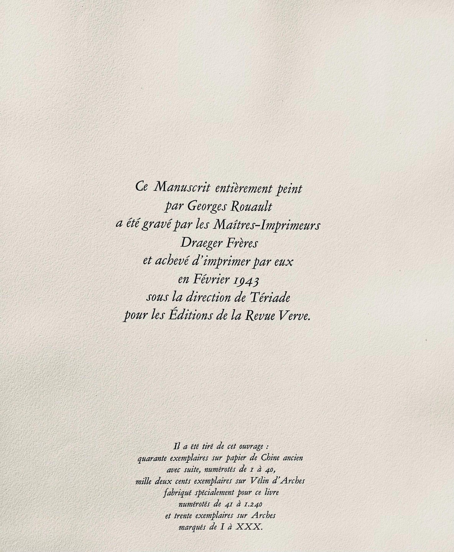 Georges Rouault, La Roussalka, Divertissement, Ditions De La Revue Verve, Lithograph