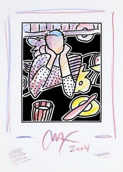 Peter Max, Neo Pop Series: Neo D400, Black And White Series, Hand Signed, Official Edition Mixed