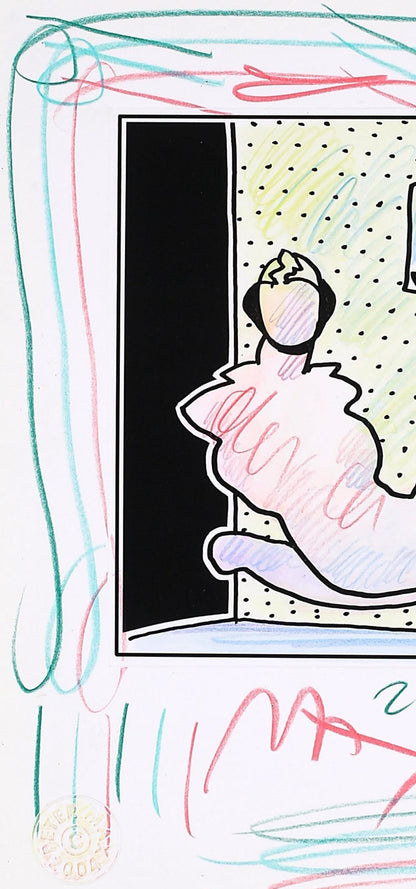 Peter Max, Neo Pop Series: Neo R2F83, Black And White Series, Hand Signed, Official Edition Mixed