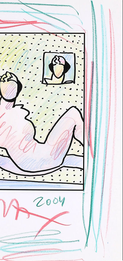 Peter Max, Neo Pop Series: Neo R2F83, Black And White Series, Hand Signed, Official Edition Mixed