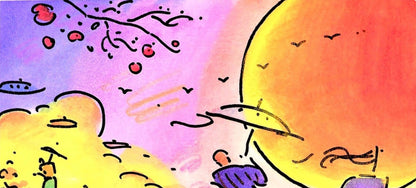 Peter Max, Two Sages, Hand Signed, Official Lithograph