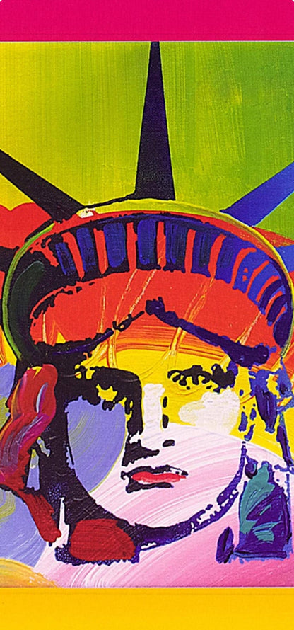 Peter Max, Liberty Head On Blends Iv, Hand Signed, Official Lithograph