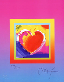 Peter Max, Heart On Blends Ii, Hand Signed, Official Lithograph