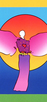 Peter Max, Angel With Sun On Blends, Hand Signed, Official Lithograph