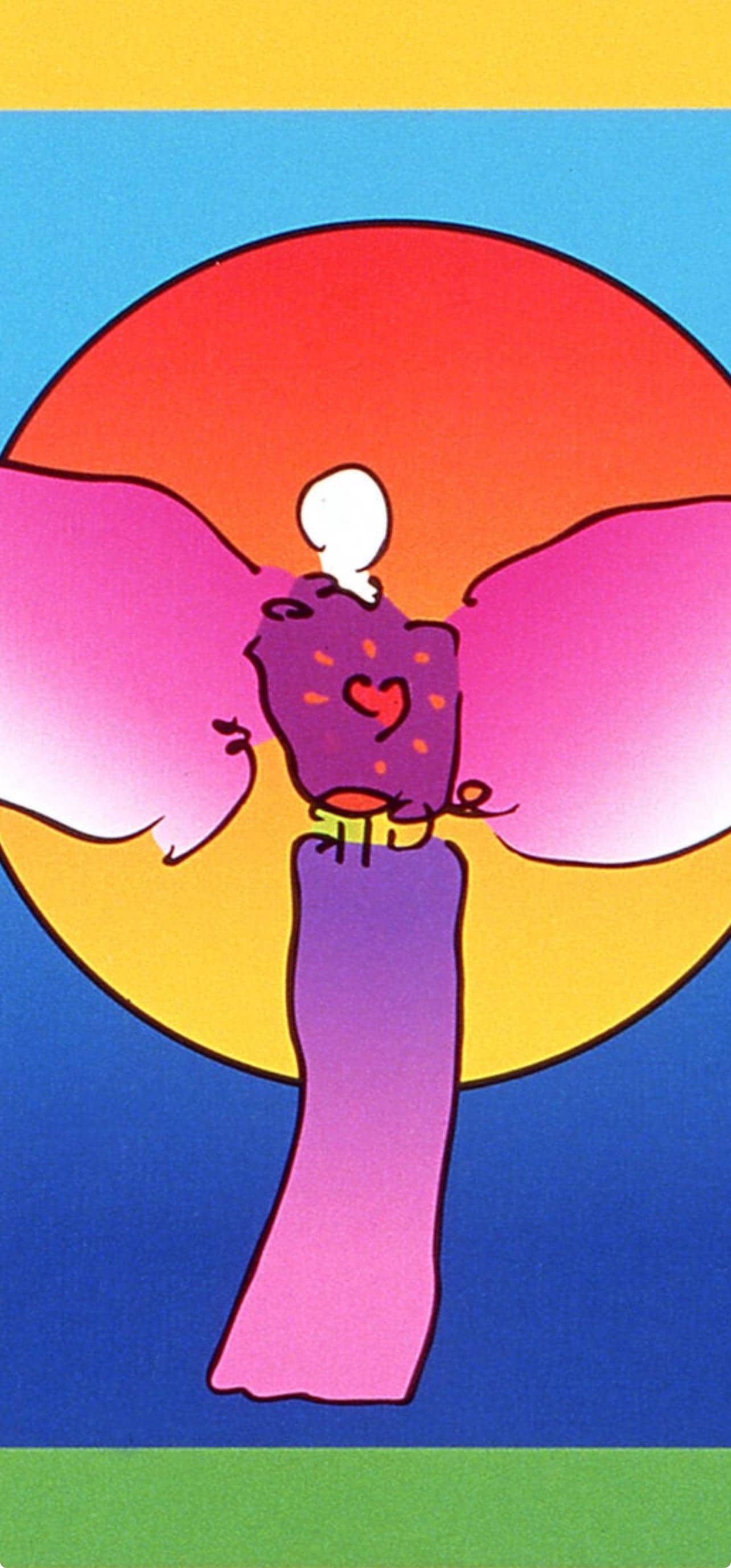 Peter Max, Angel With Sun On Blends, Hand Signed, Official Lithograph