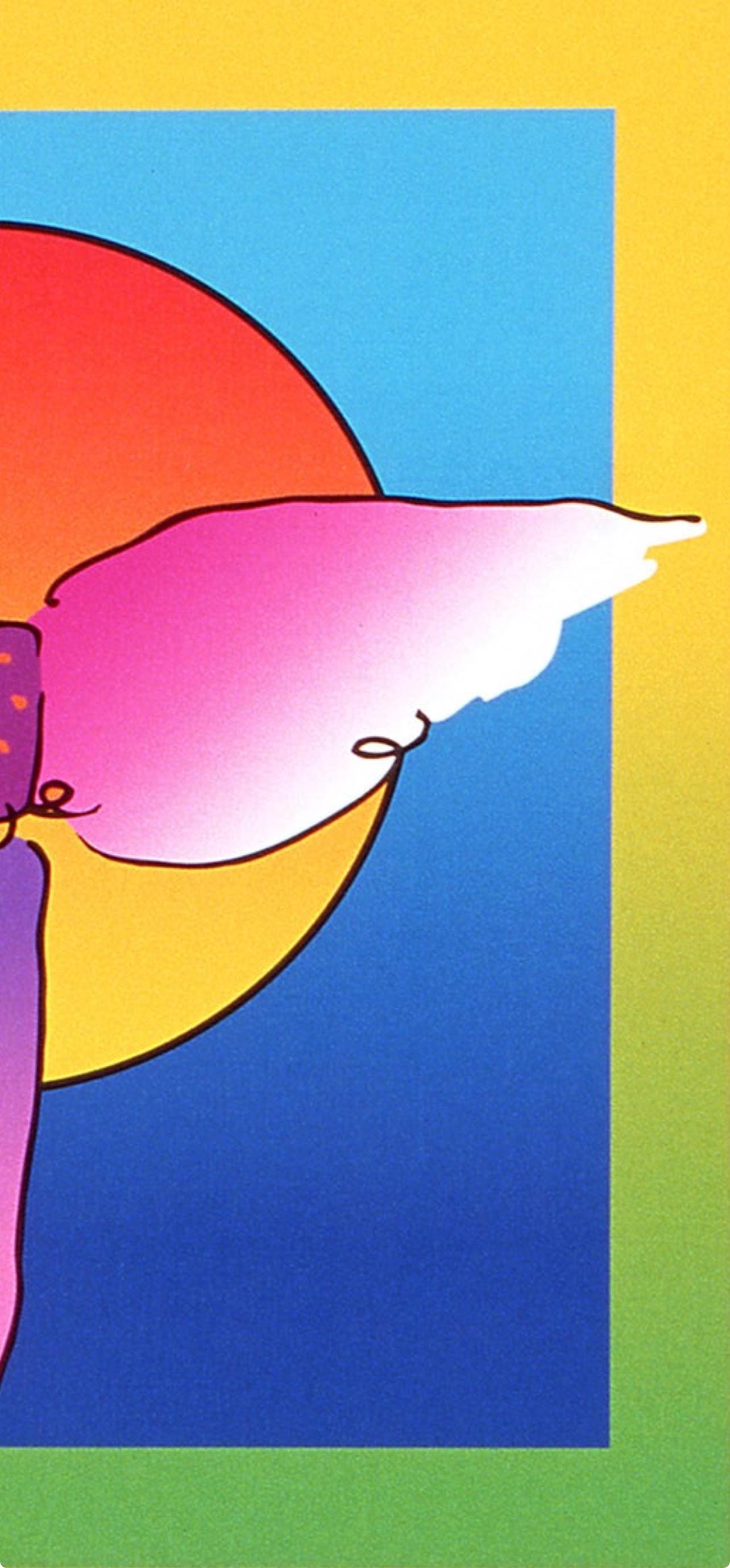 Peter Max, Angel With Sun On Blends, Hand Signed, Official Lithograph