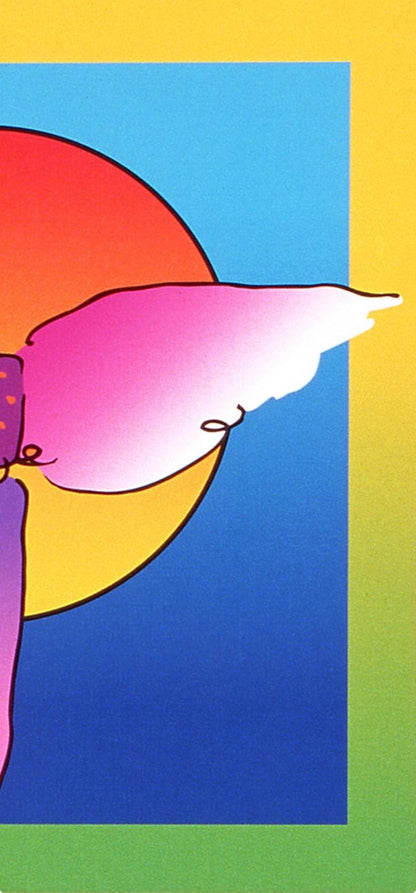 Peter Max, Angel With Sun On Blends, Hand Signed, Official Lithograph